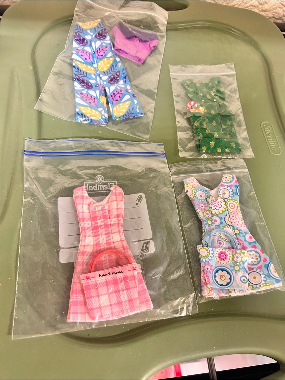 4 Handmade Doll outfits